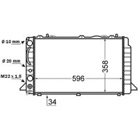 Wasserkühler MAHLE für AUDI 80 B4 Stufenheck (8C2)