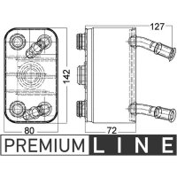 Oil cooler engine oil MAHLE for LAND ROVER RANGE ROVER...