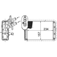 Wärmetauscher Innenraumheizung mit Dichtring MAHLE...