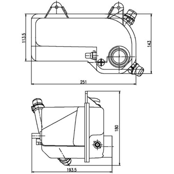 Coolant expansion tank MAHLE for BMW Z3 Roadster (E36)