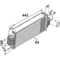 Intercooler with sensor MAHLE for NISSAN NP300 NAVARA (D40)