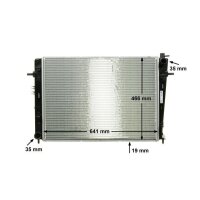 Radiator cooling fins brazed 640 mm - 465 mm MAHLE for e.g. HYUNDAI TUCSON