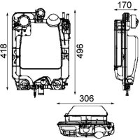 Coolant expansion tank with cover MAHLE for EUROTECH...