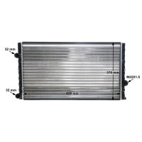 Radiator engine fins mechanically joined 628 mm - 378 mm MAHLE for e.g. VW GOLF