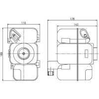 Coolant expansion tank MAHLE for VOLVO S60 I (384)