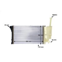 Kühler Motorkühlung 110mm MAHLE für FIAT PANDA / PANDA CLASSIC