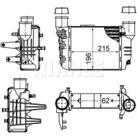 Ladeluftkühler MAHLE für AUDI A4 B6 (8E2)