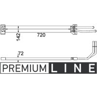 Oil cooler steering MAHLE for VW TOUAREG (7P5/ 7P6)