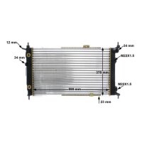 Radiator cooling fins joined 590 mm - 378 mm MAHLE for e.g. OPEL ASTRA