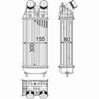 Ladeluftkühler MAHLE für PEUGEOT 208 I (CA_/ CC_)