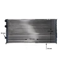 Radiator cooling fins joined 722 mm - 377 mm MAHLE for e.g. VW PASSAT